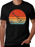 Retro Guitar Sunset Graphic Tee