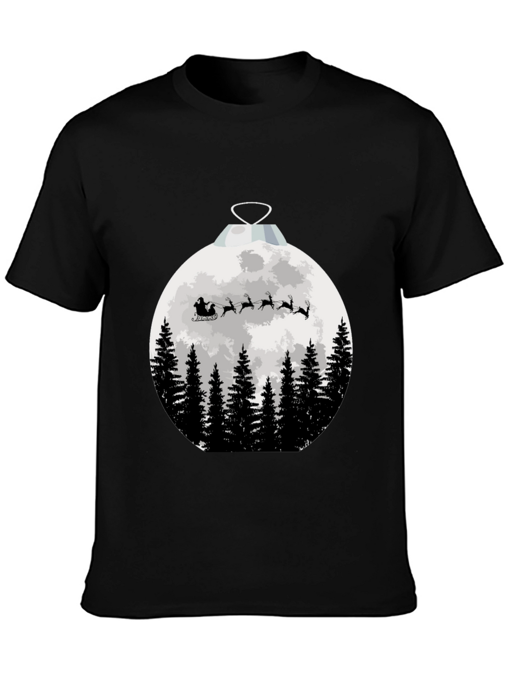 Santas Sleigh Christmas Ornament T-Shirt