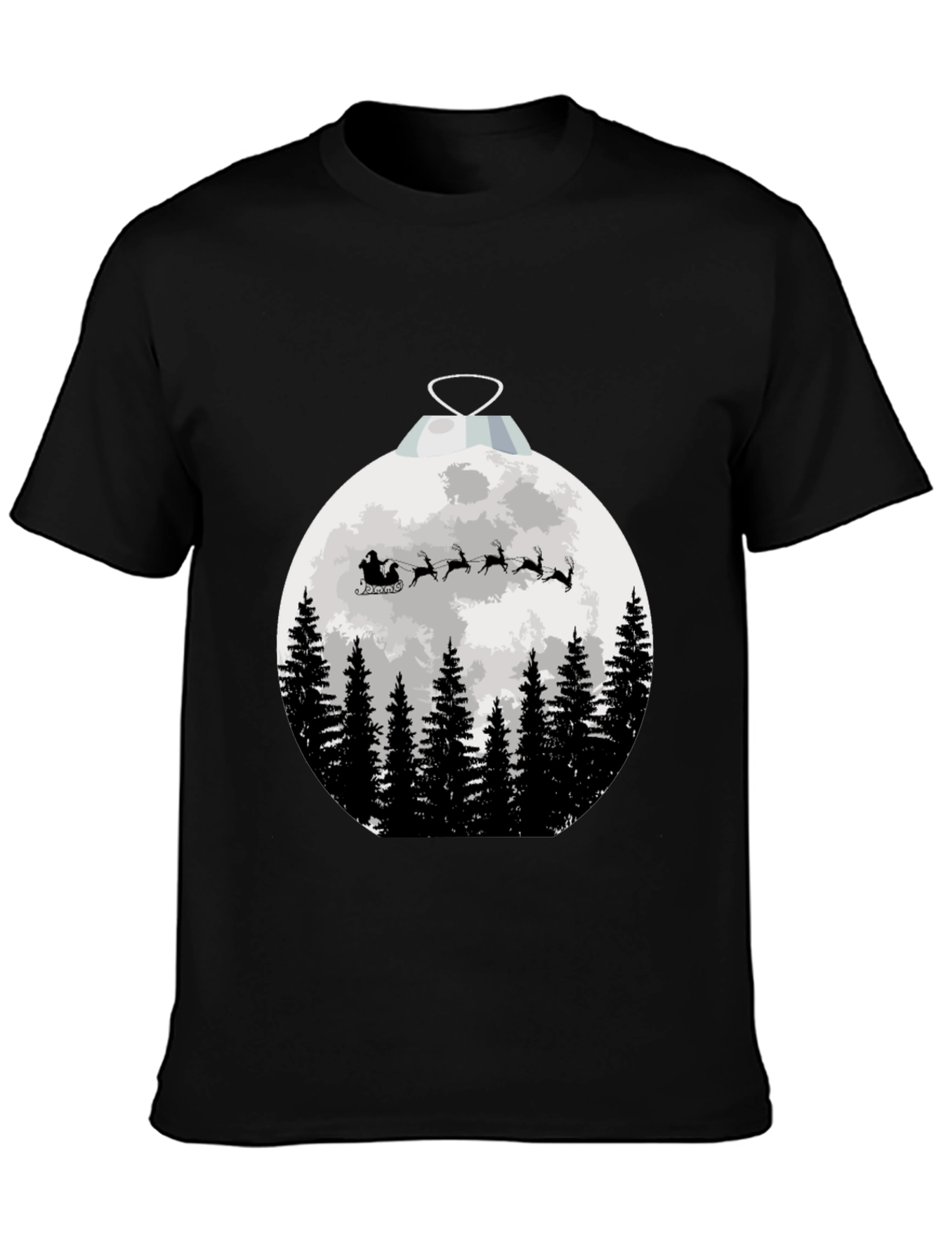 Santas Sleigh Christmas Ornament T-Shirt