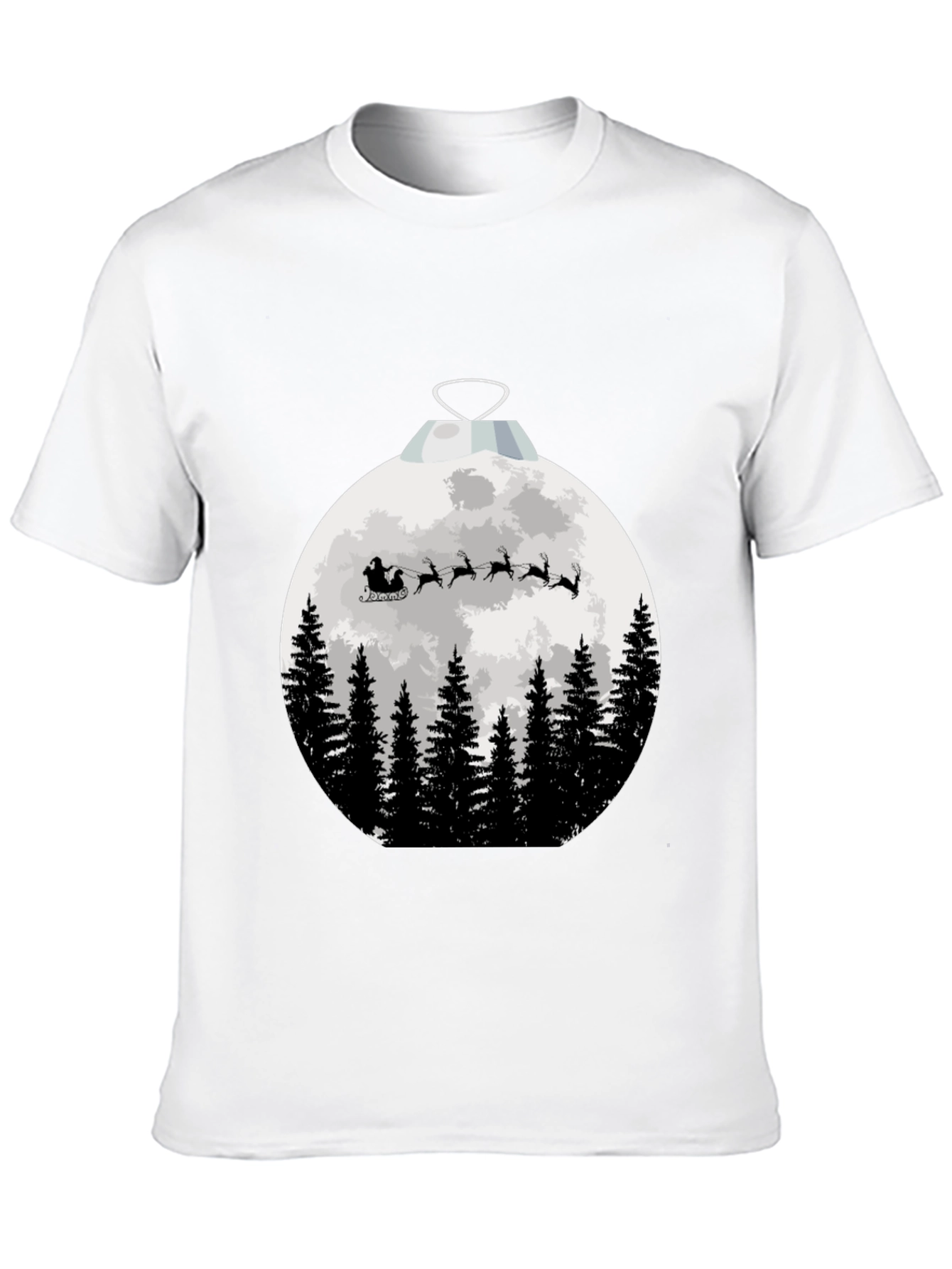 Santas Sleigh Christmas Ornament T-Shirt