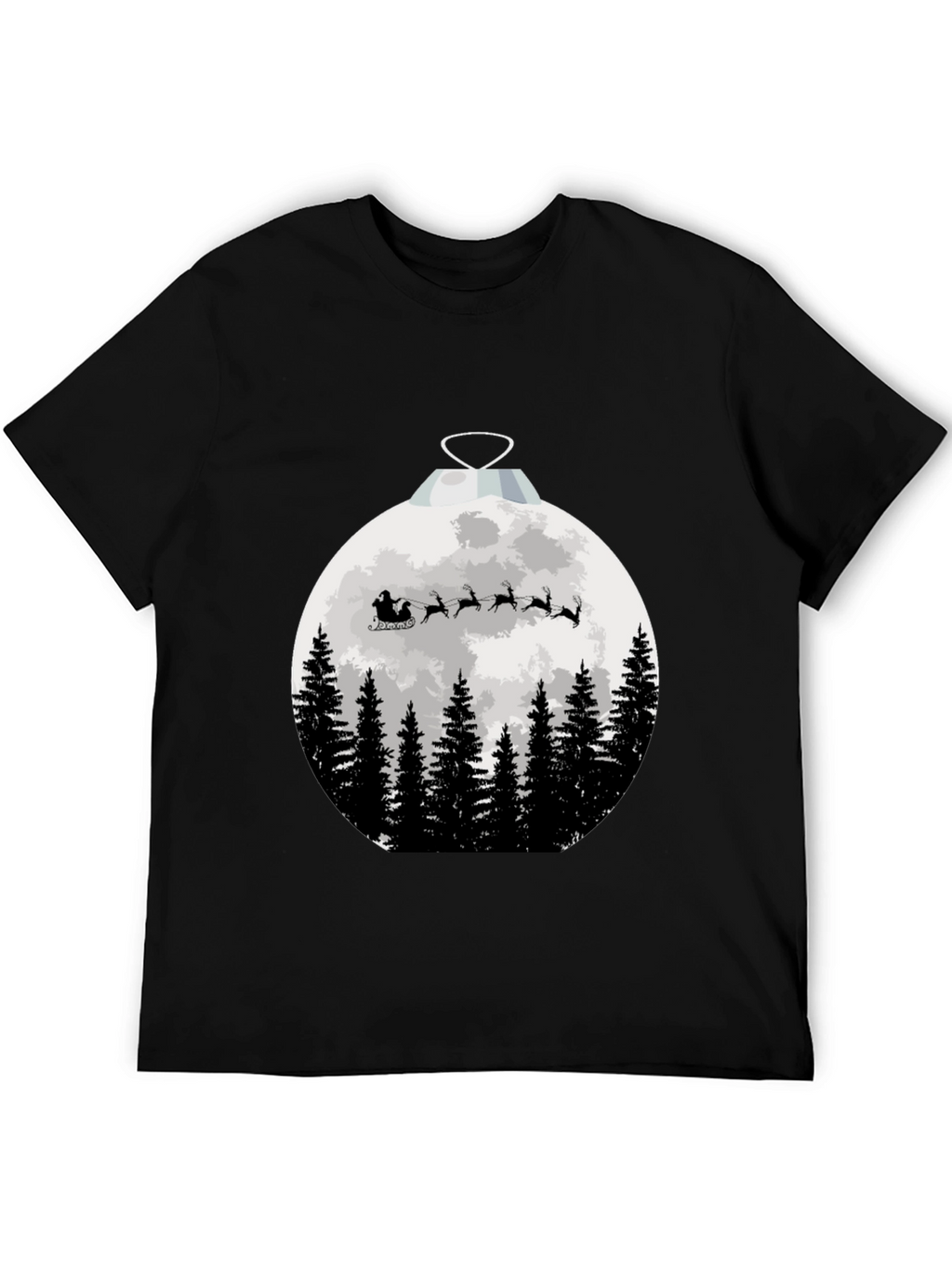 Santas Sleigh Christmas Ornament T-Shirt