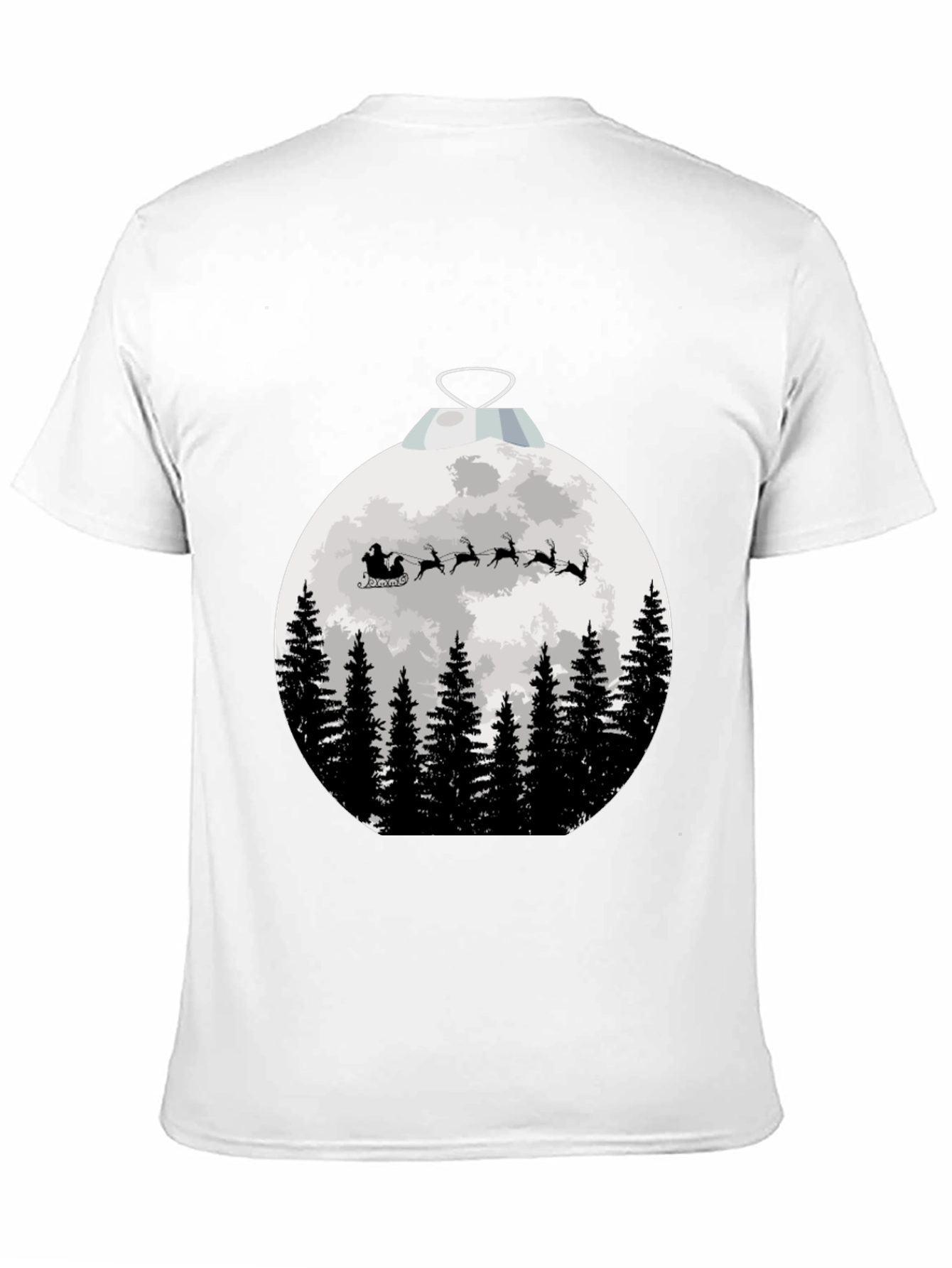 Santas Sleigh Christmas Ornament T-Shirt