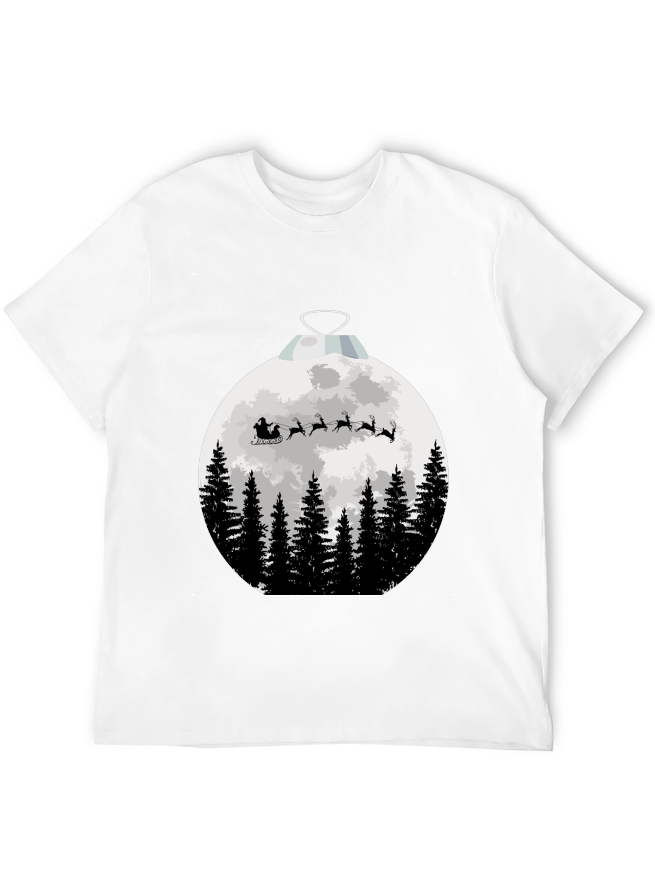 Santas Sleigh Christmas Ornament T-Shirt