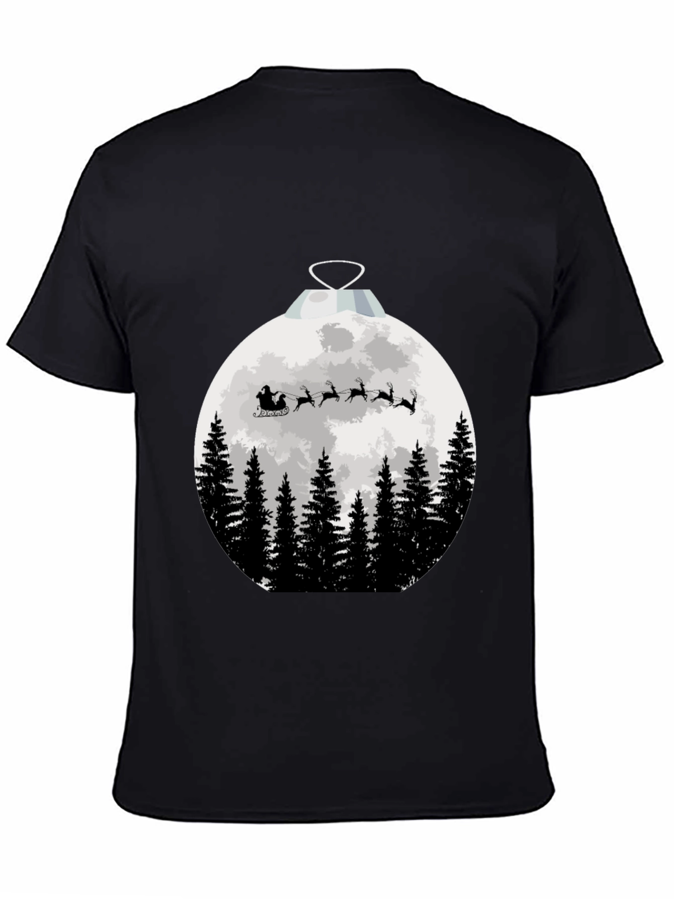 Santas Sleigh Christmas Ornament T-Shirt