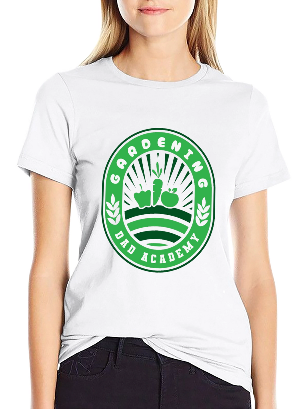 Gardening Dad Academy T-Shirt - Black Fun Design