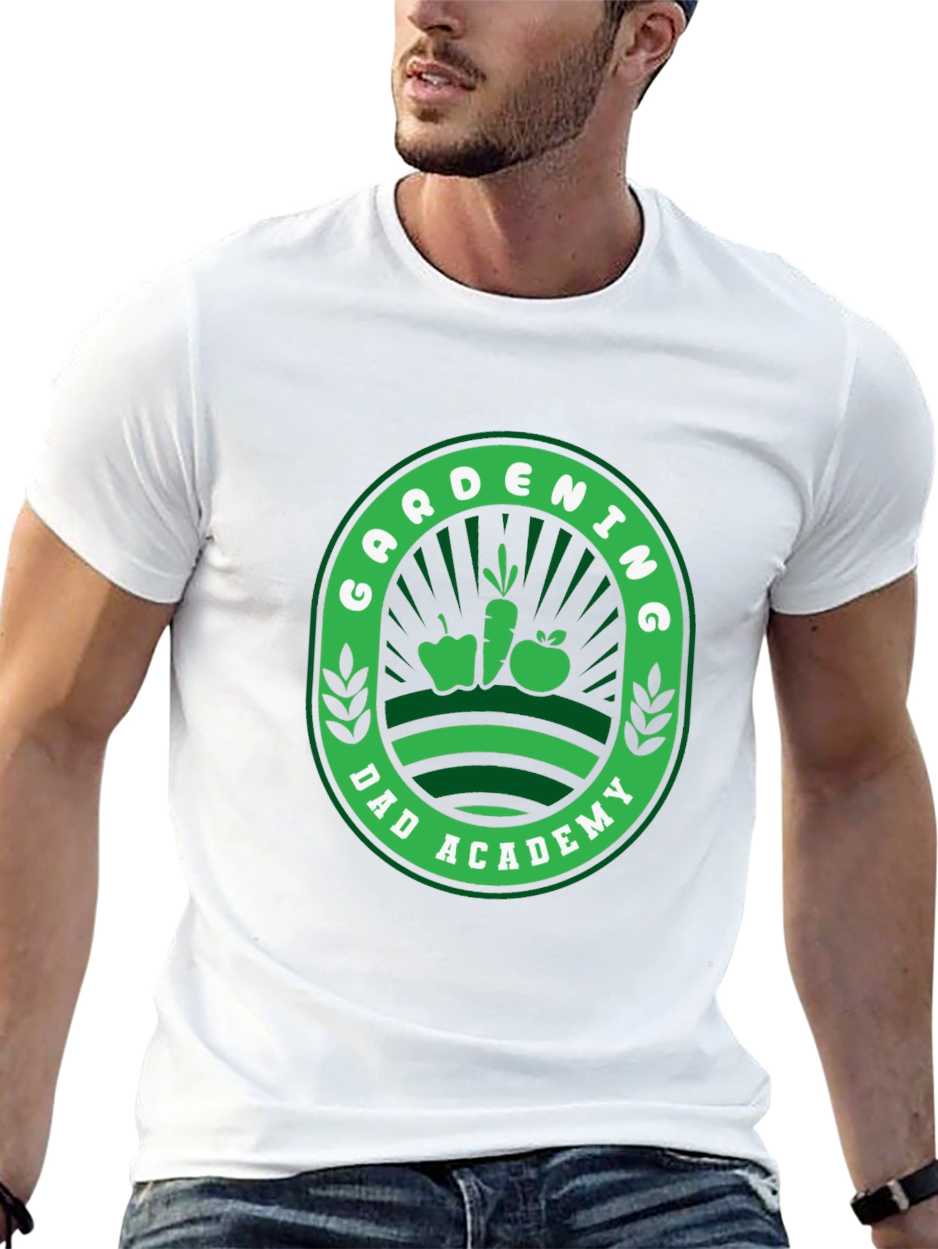Gardening Dad Academy T-Shirt - Black Fun Design