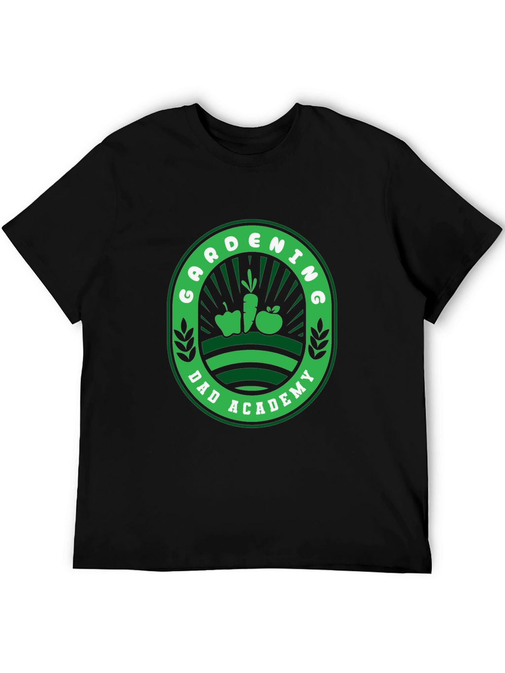 Gardening Dad Academy T-Shirt - Black Fun Design