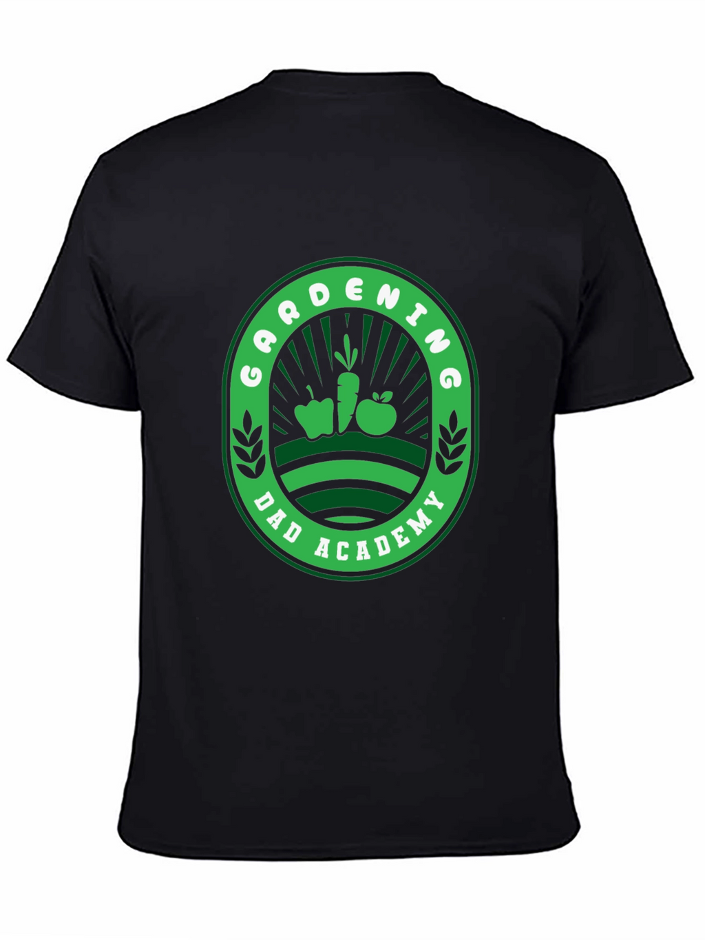 Gardening Dad Academy T-Shirt - Black Fun Design