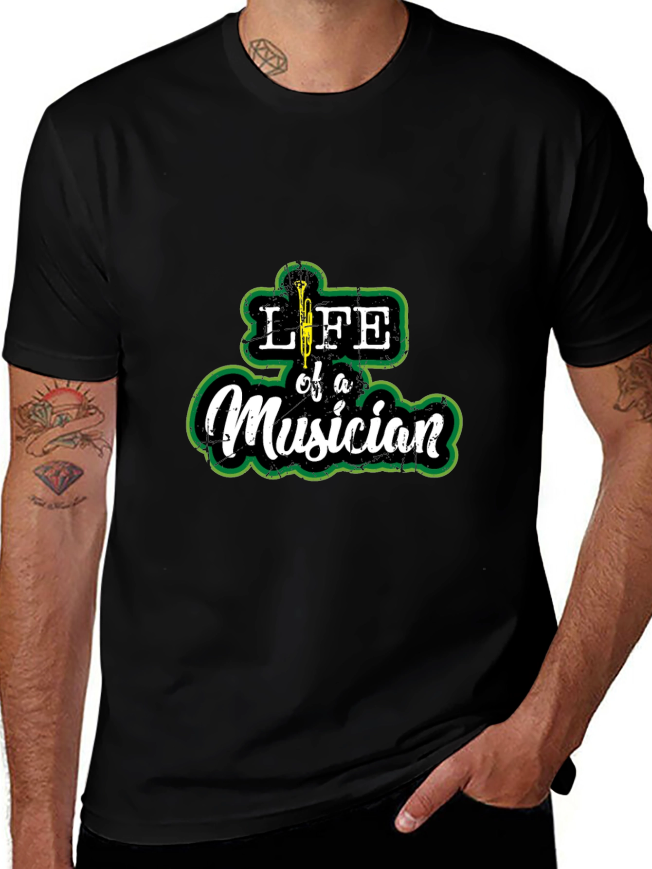 Life of a Musician Graphic Tee - Black