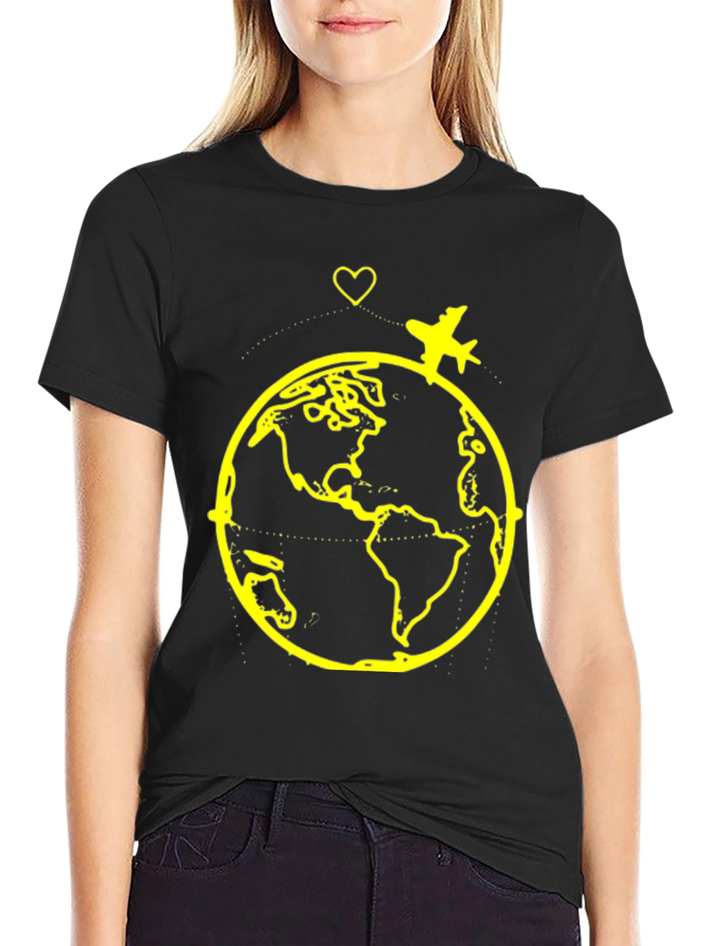 Travel the World Graphic Tee - Black