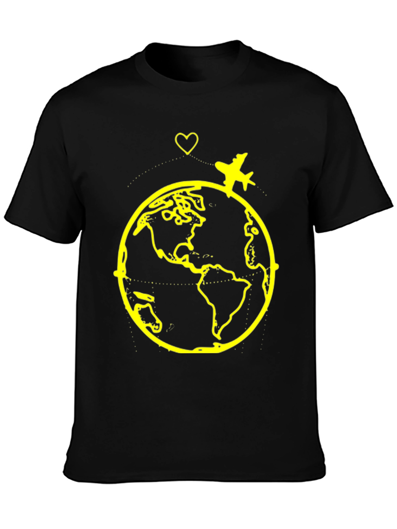 Travel the World Graphic Tee - Black