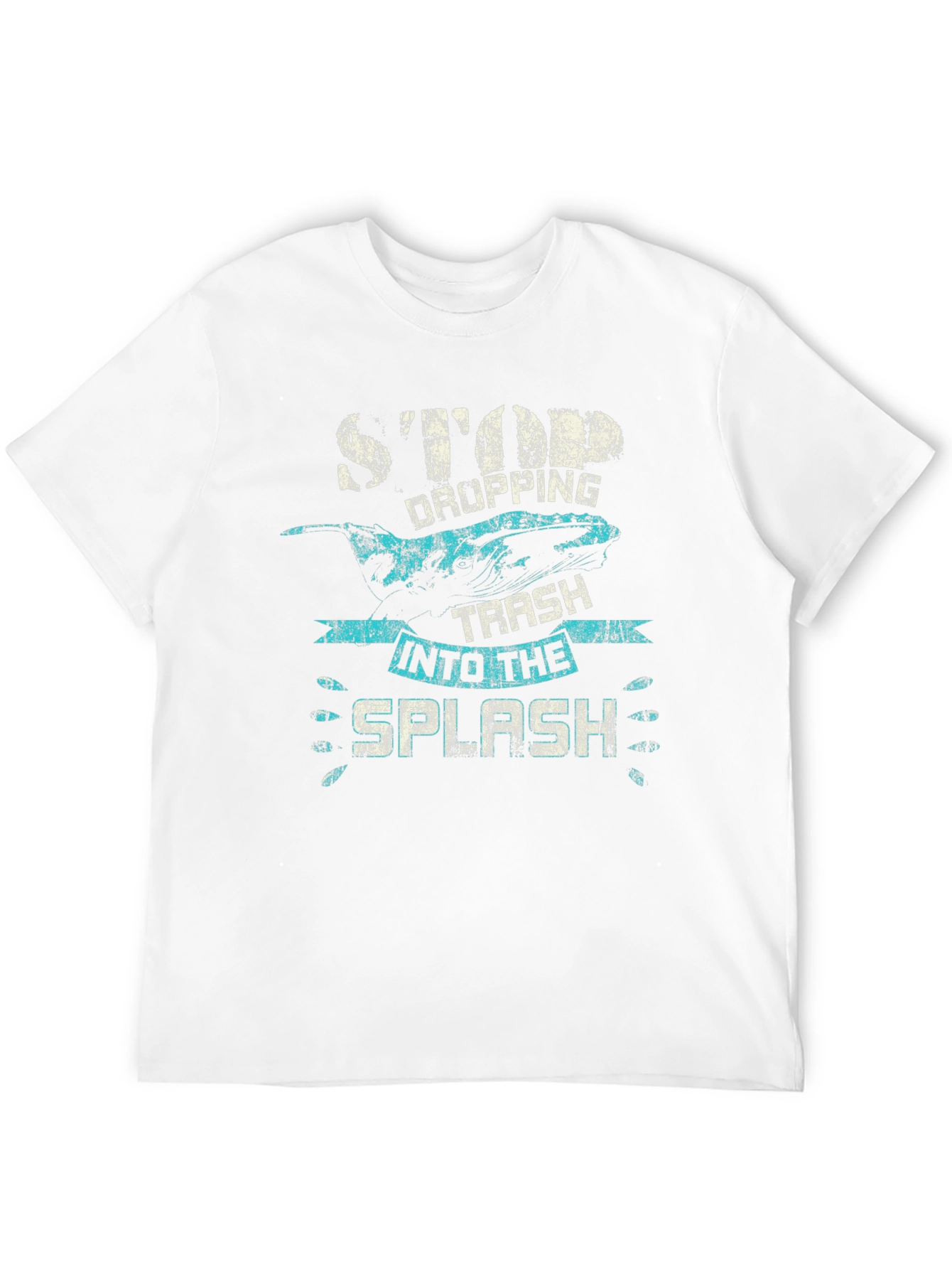 Stop Dropping Trash T-Shirt - Whale Graphic Tee