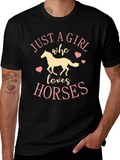 Just A Girl Who Loves Horses Graphic Tee