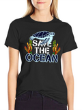 Save The Ocean Turtle Graphic T-Shirt