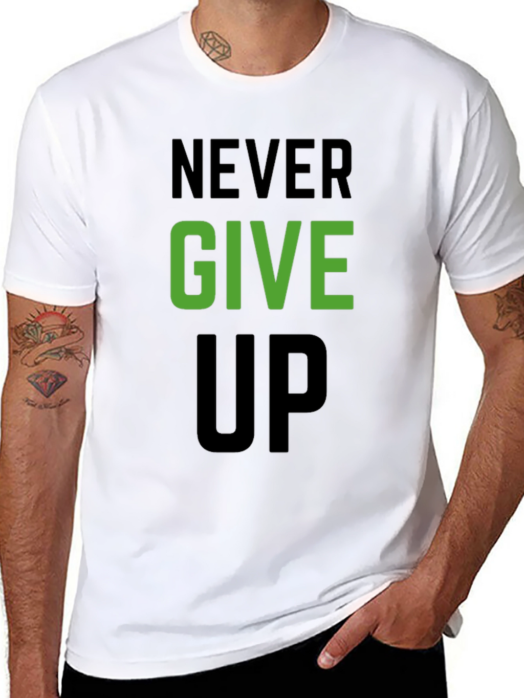 Never Give Up Graphic Tee