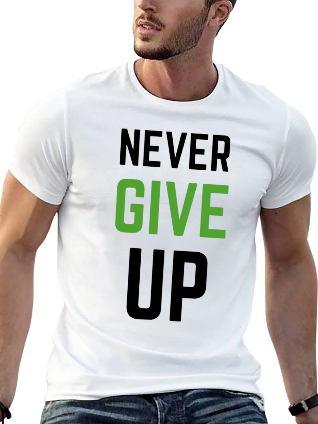 Never Give Up Graphic Tee