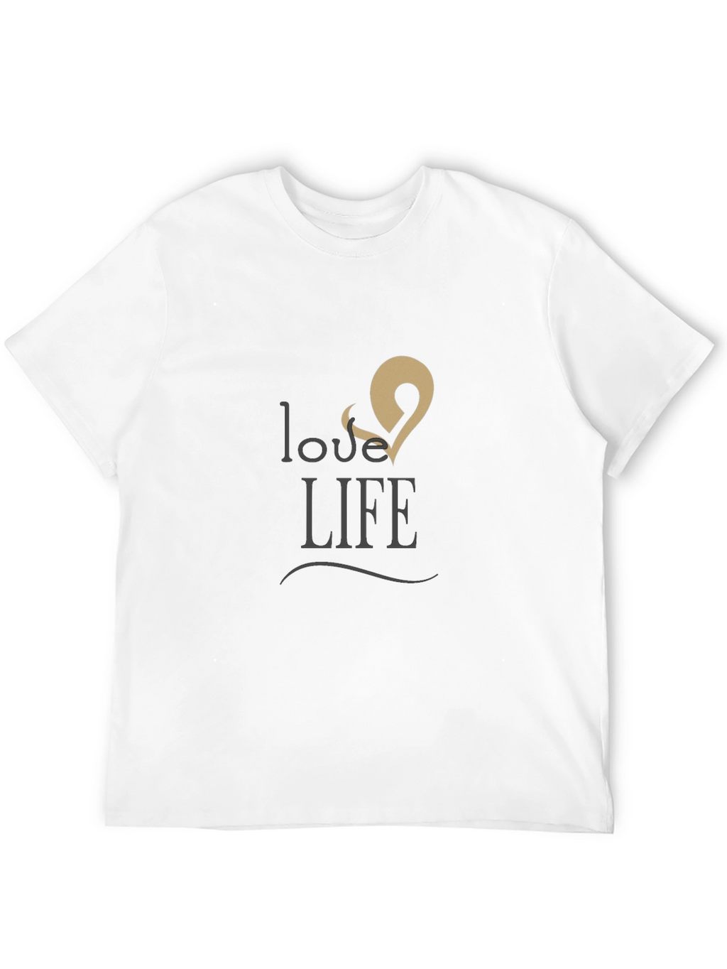 Love & Life Graphic Print Black T-Shirt