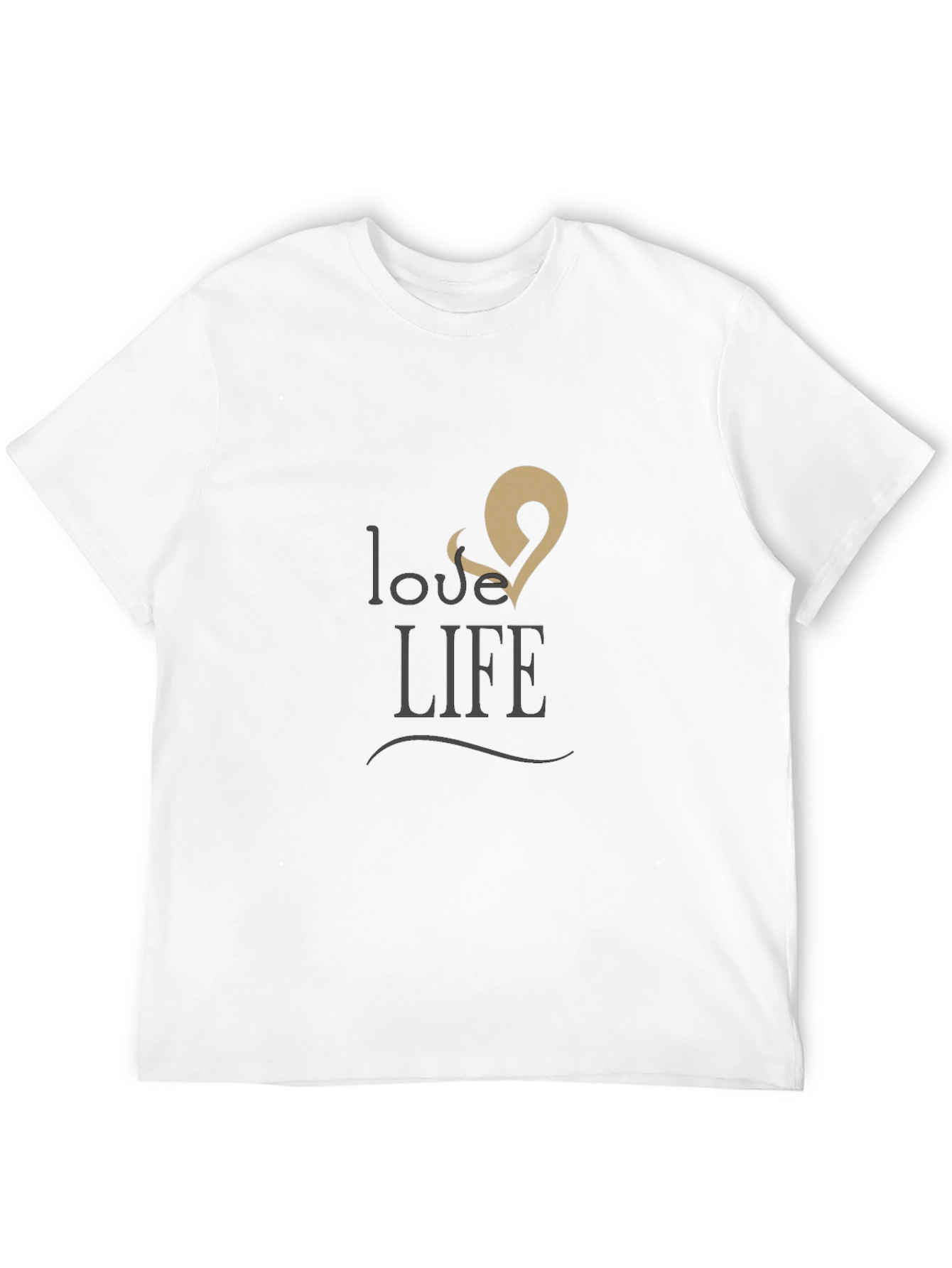 Love & Life Graphic Print Black T-Shirt