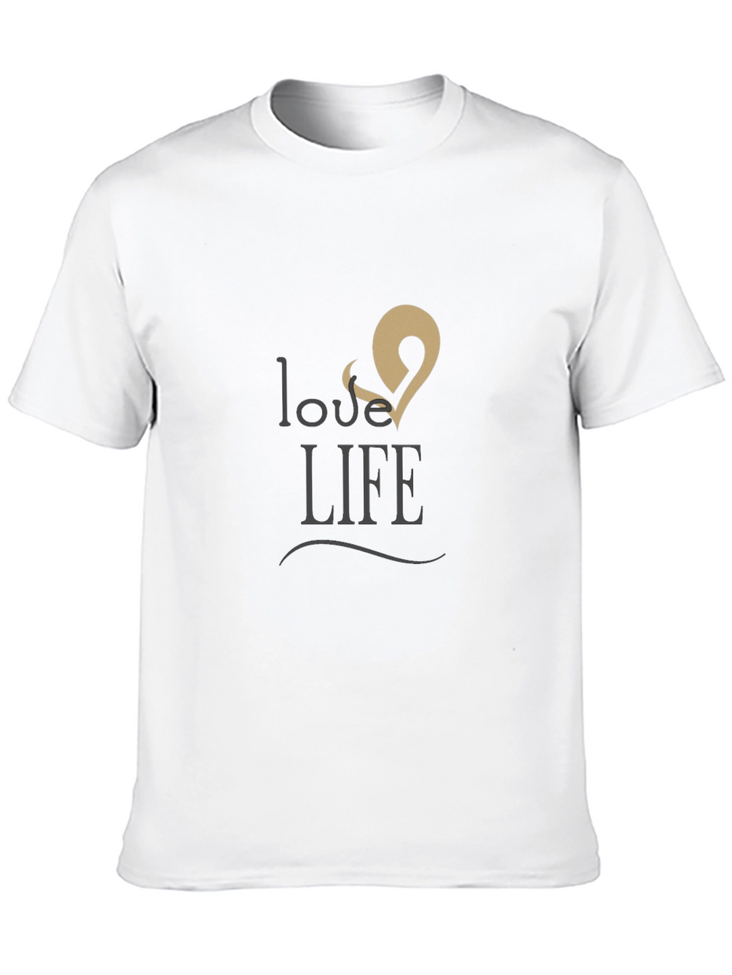 Love & Life Graphic Print Black T-Shirt
