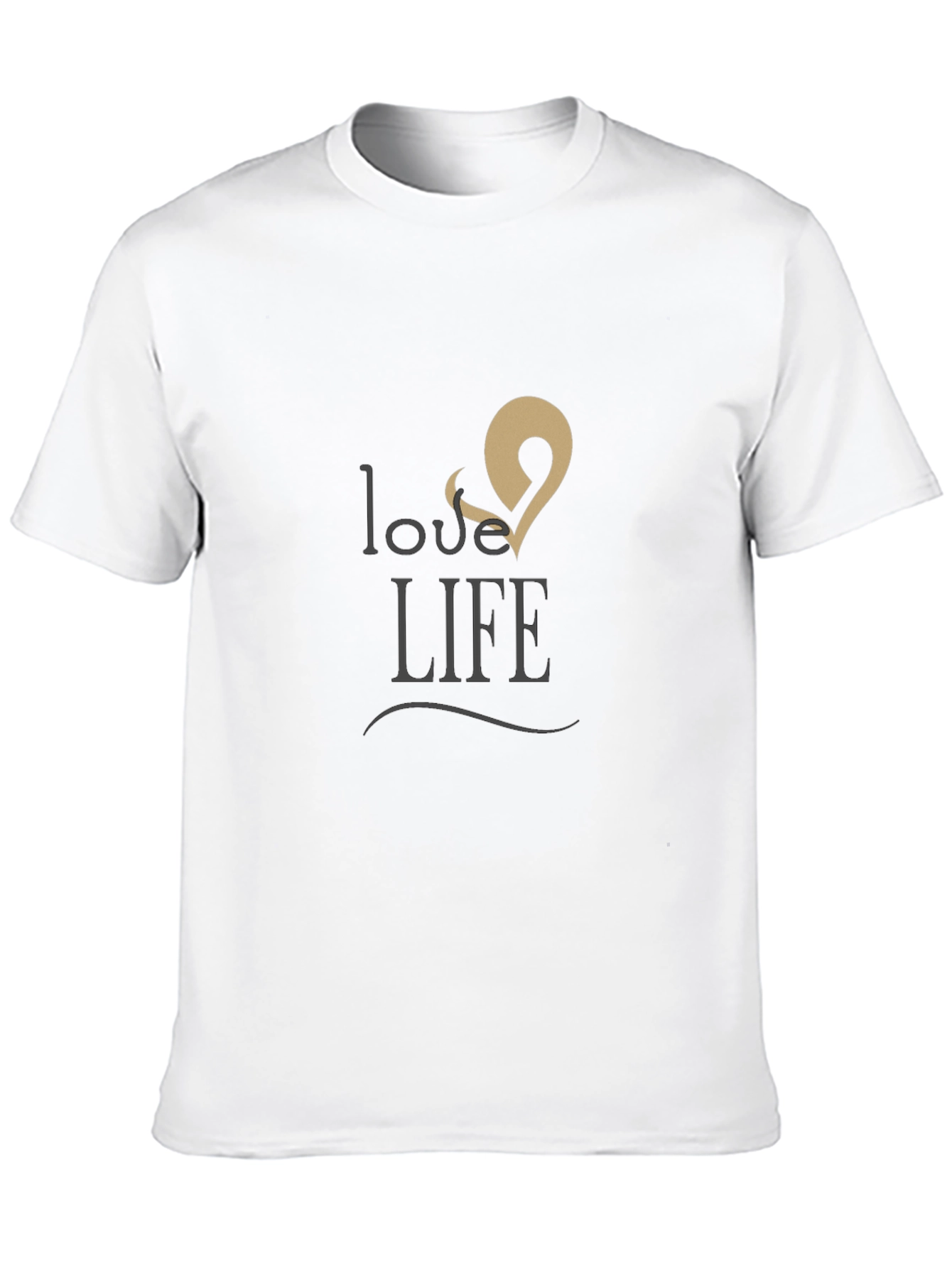 Love & Life Graphic Print Black T-Shirt