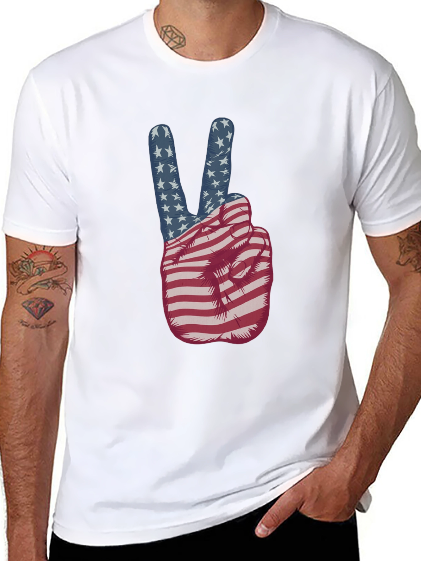 American Flag Peace Sign T-Shirt