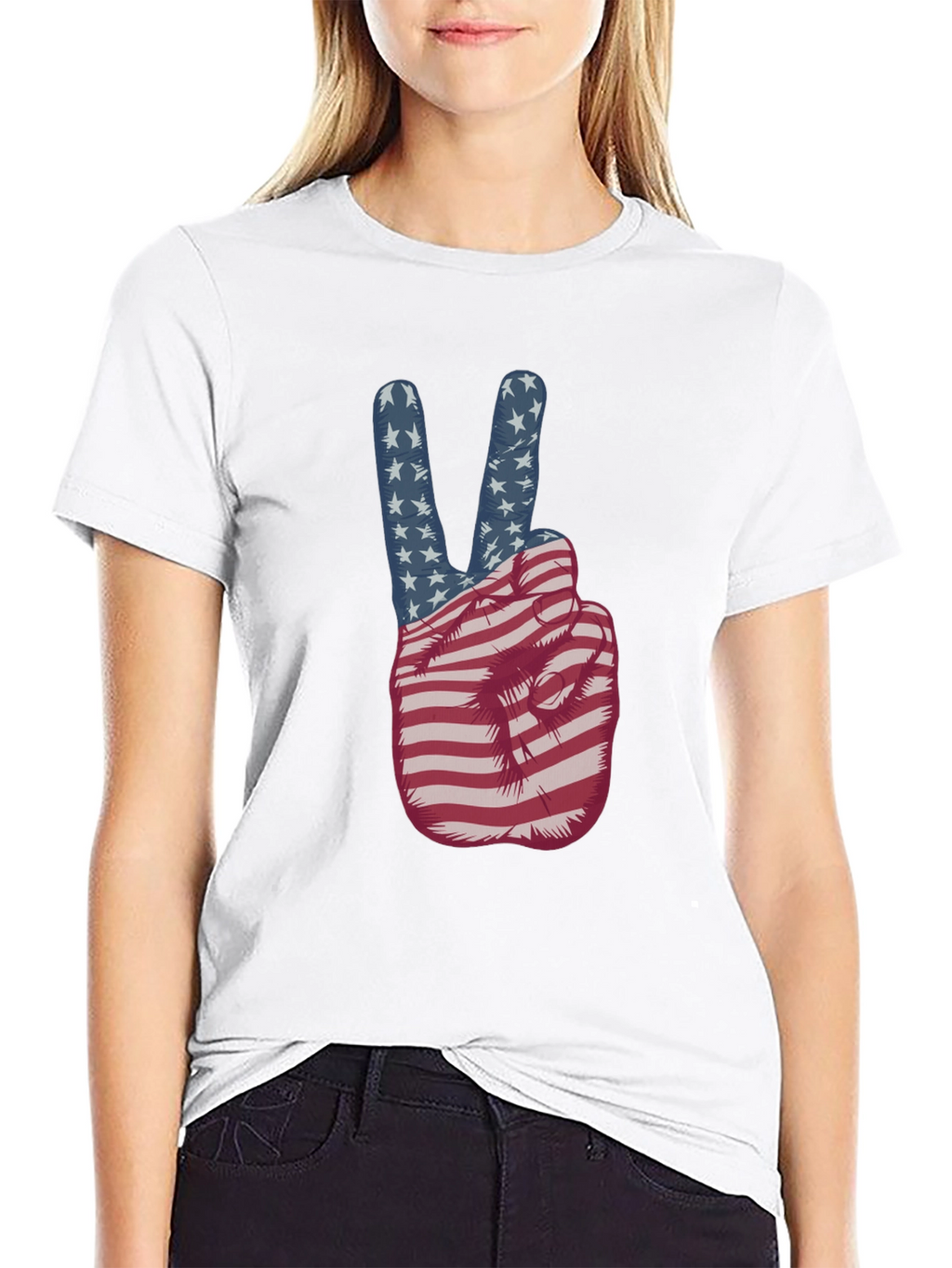 American Flag Peace Sign T-Shirt