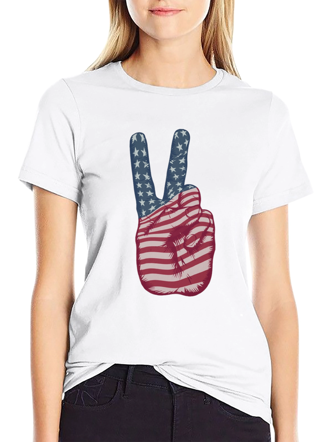 American Flag Peace Sign T-Shirt