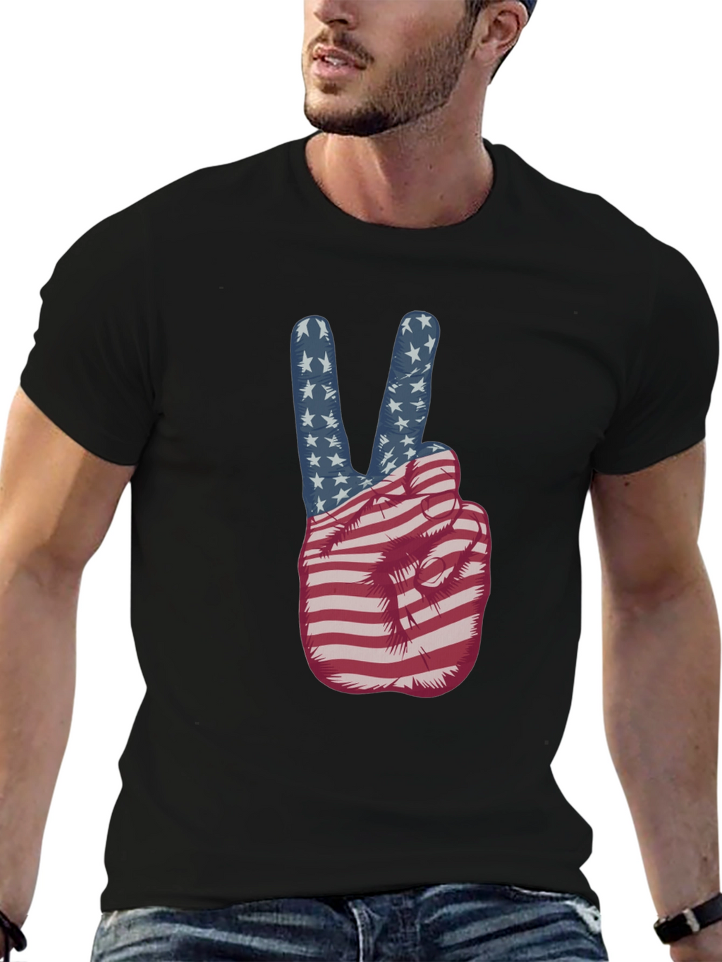 American Flag Peace Sign T-Shirt