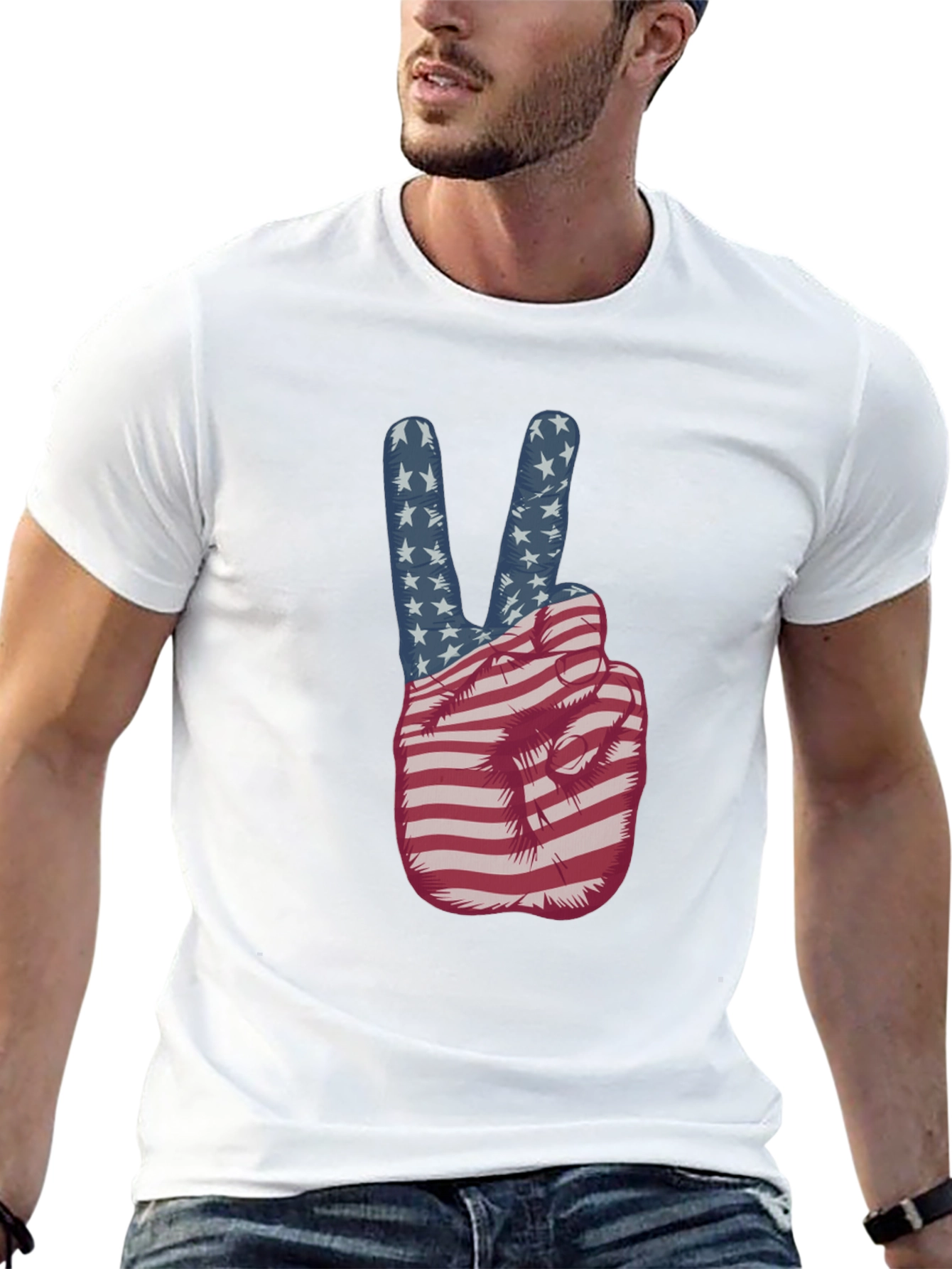 American Flag Peace Sign T-Shirt