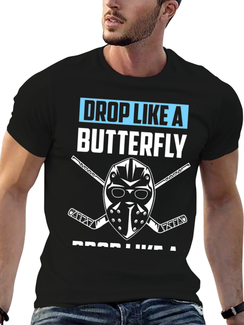 Drop Like a Butterfly Hockey T-Shirt