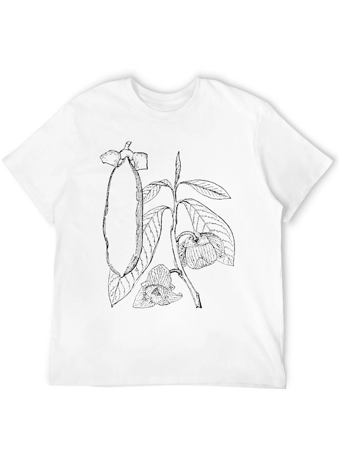 Black Botanical Graphic Tee
