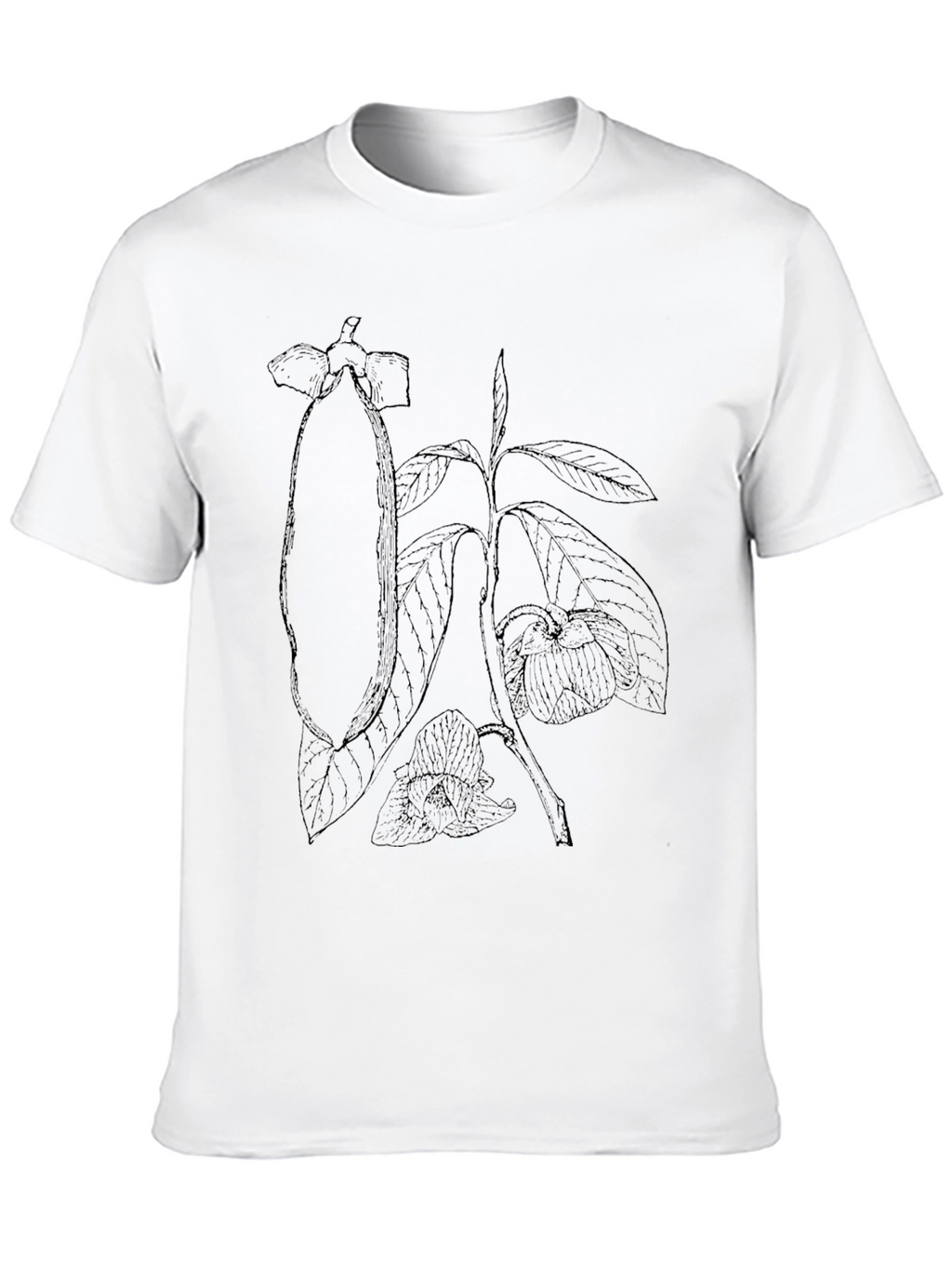 Black Botanical Graphic Tee
