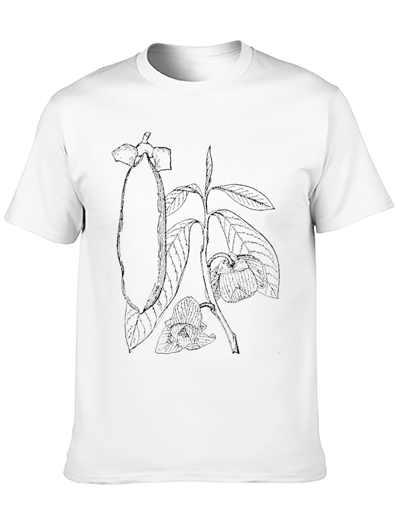 Black Botanical Graphic Tee