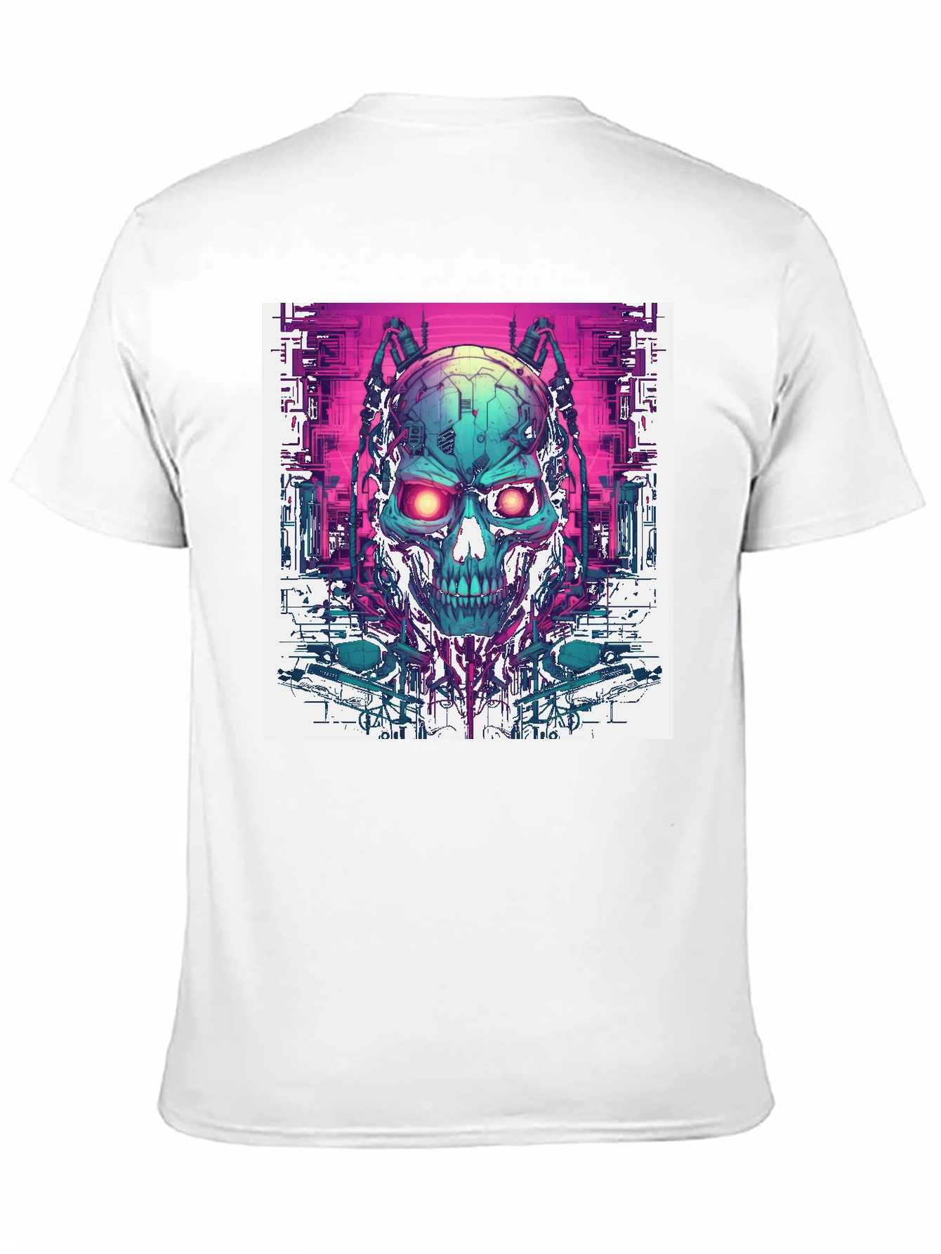 Cyber Skull T-Shirt - Futuristic Design