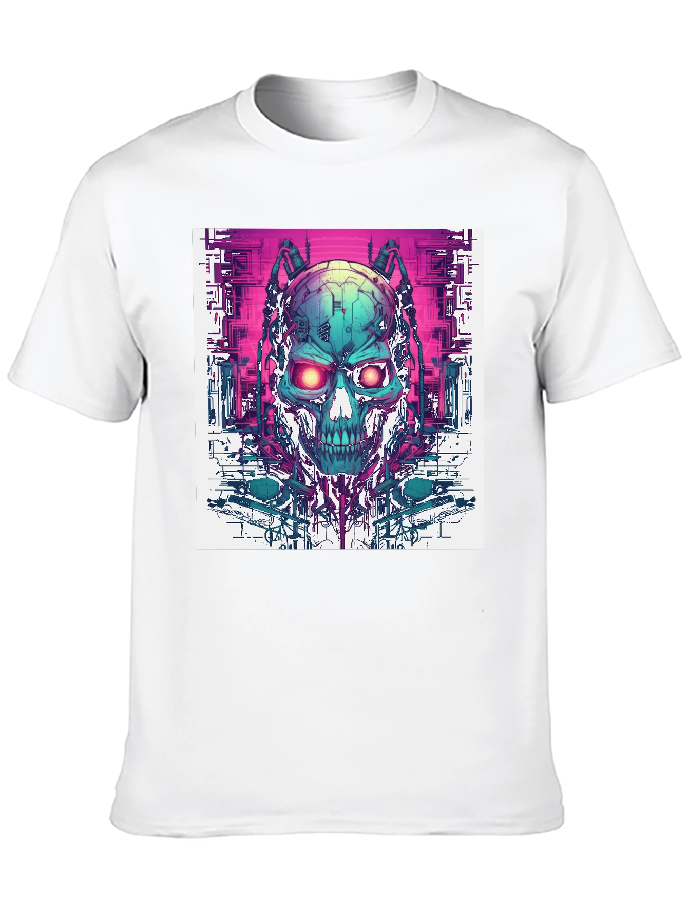 Cyber Skull T-Shirt - Futuristic Design