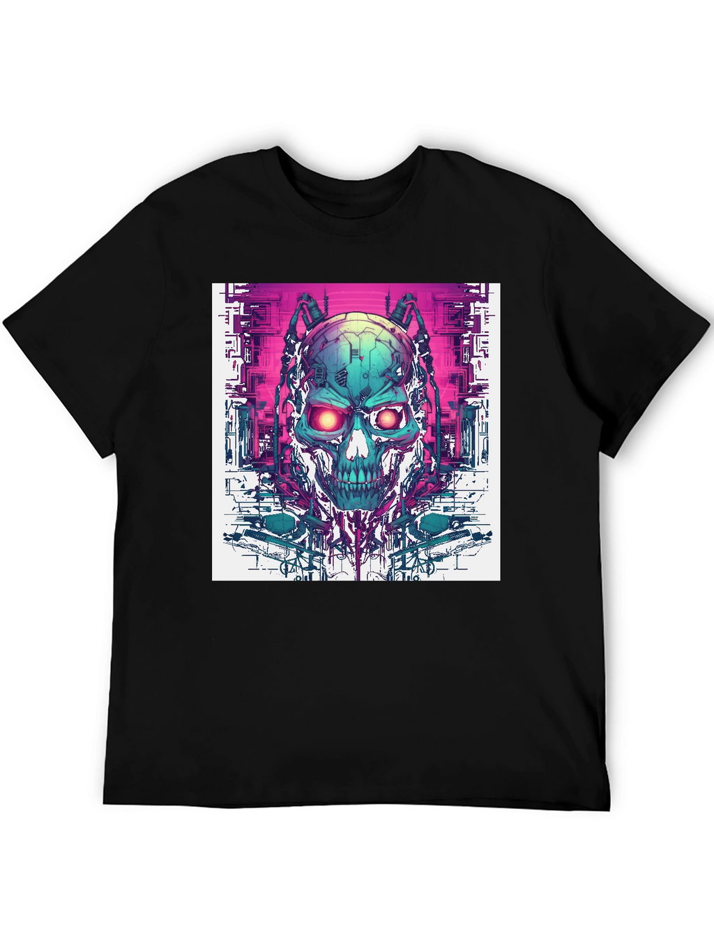 Cyber Skull T-Shirt - Futuristic Design
