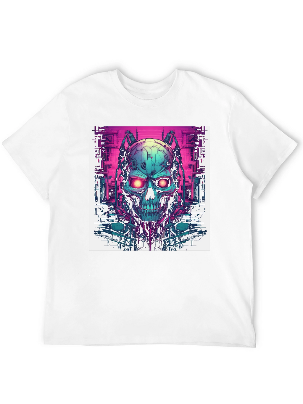 Cyber Skull T-Shirt - Futuristic Design