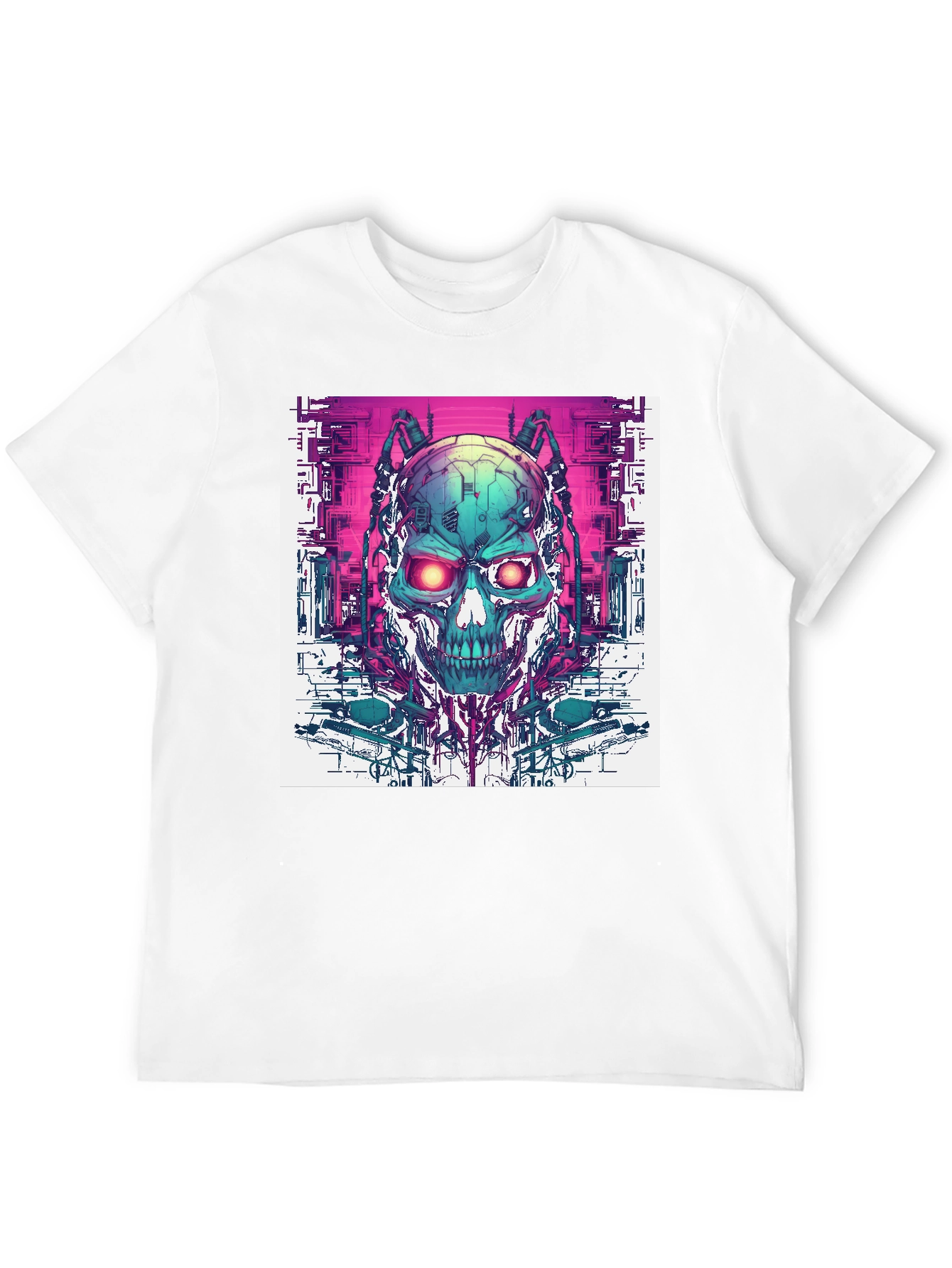 Cyber Skull T-Shirt - Futuristic Design