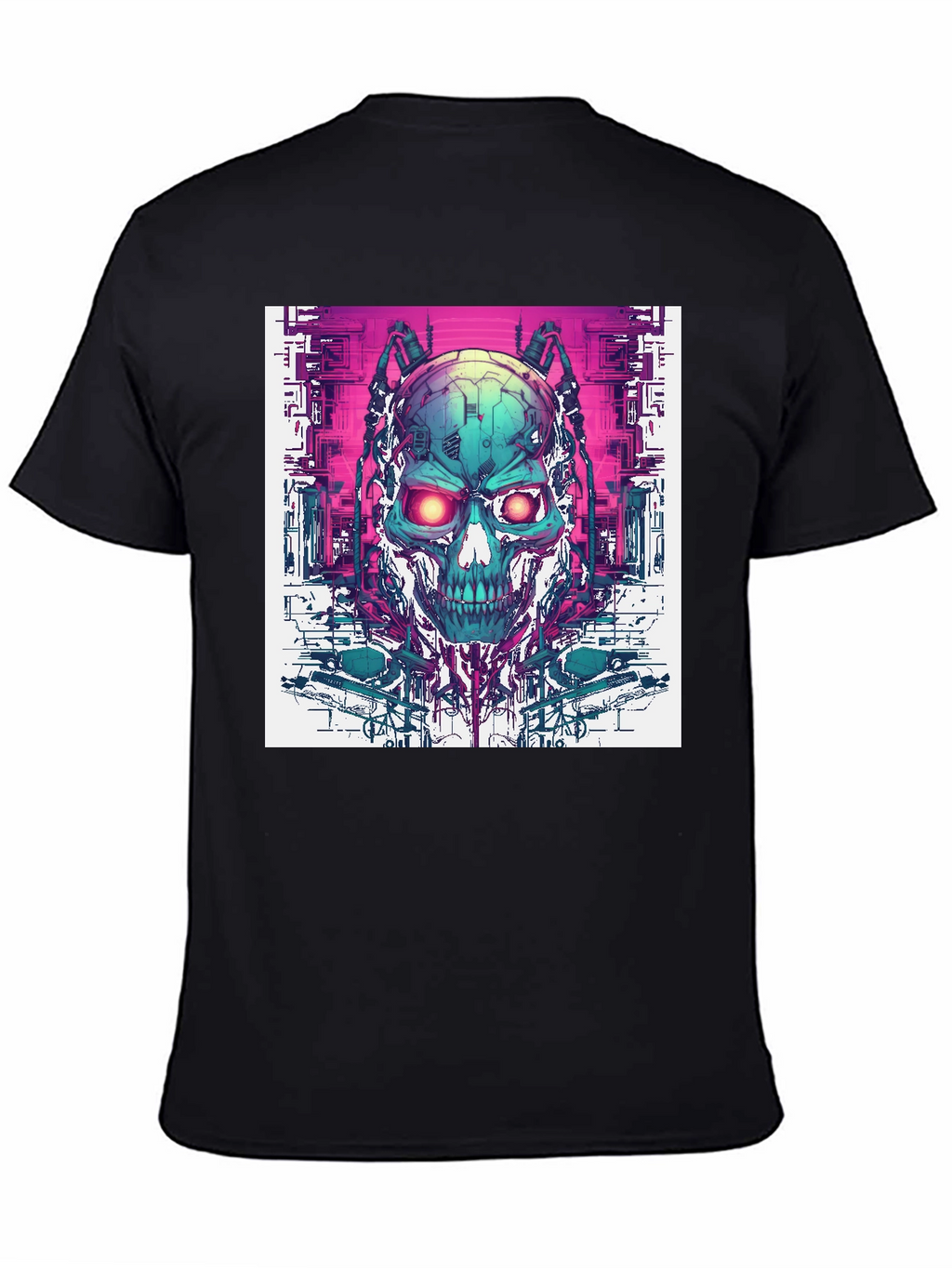 Cyber Skull T-Shirt - Futuristic Design