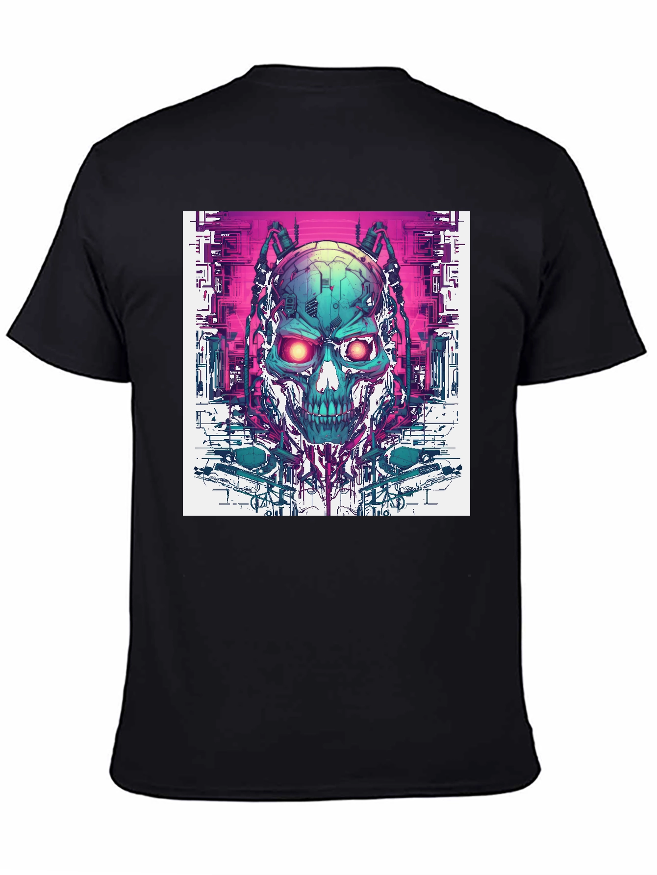 Cyber Skull T-Shirt - Futuristic Design