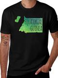 Equatorial Guinea Map T-Shirt - Black