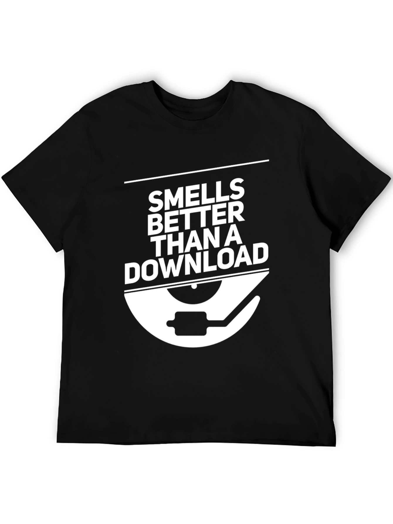 Smells Better Than a Download - Black Graphic Tee