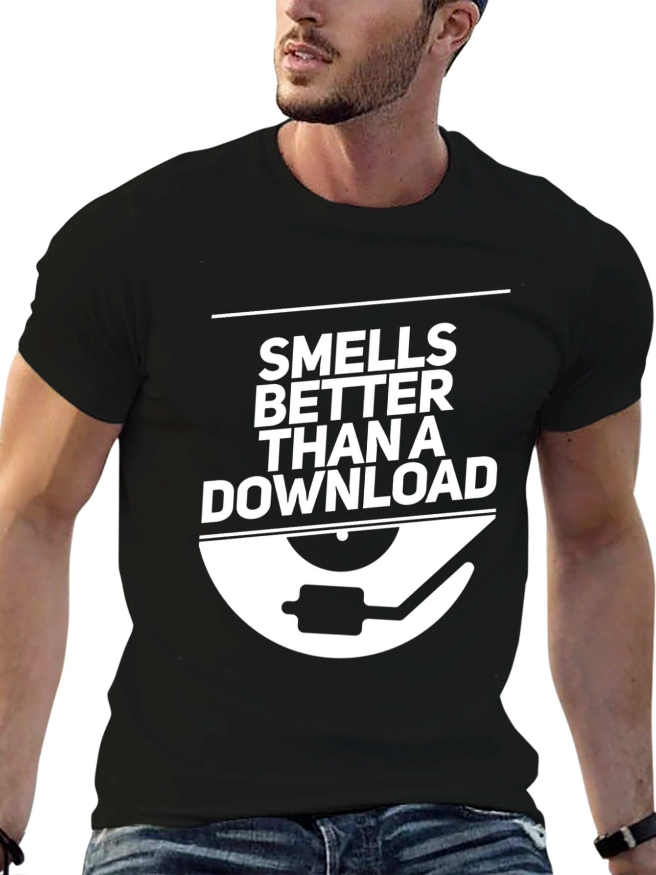 Smells Better Than a Download - Black Graphic Tee