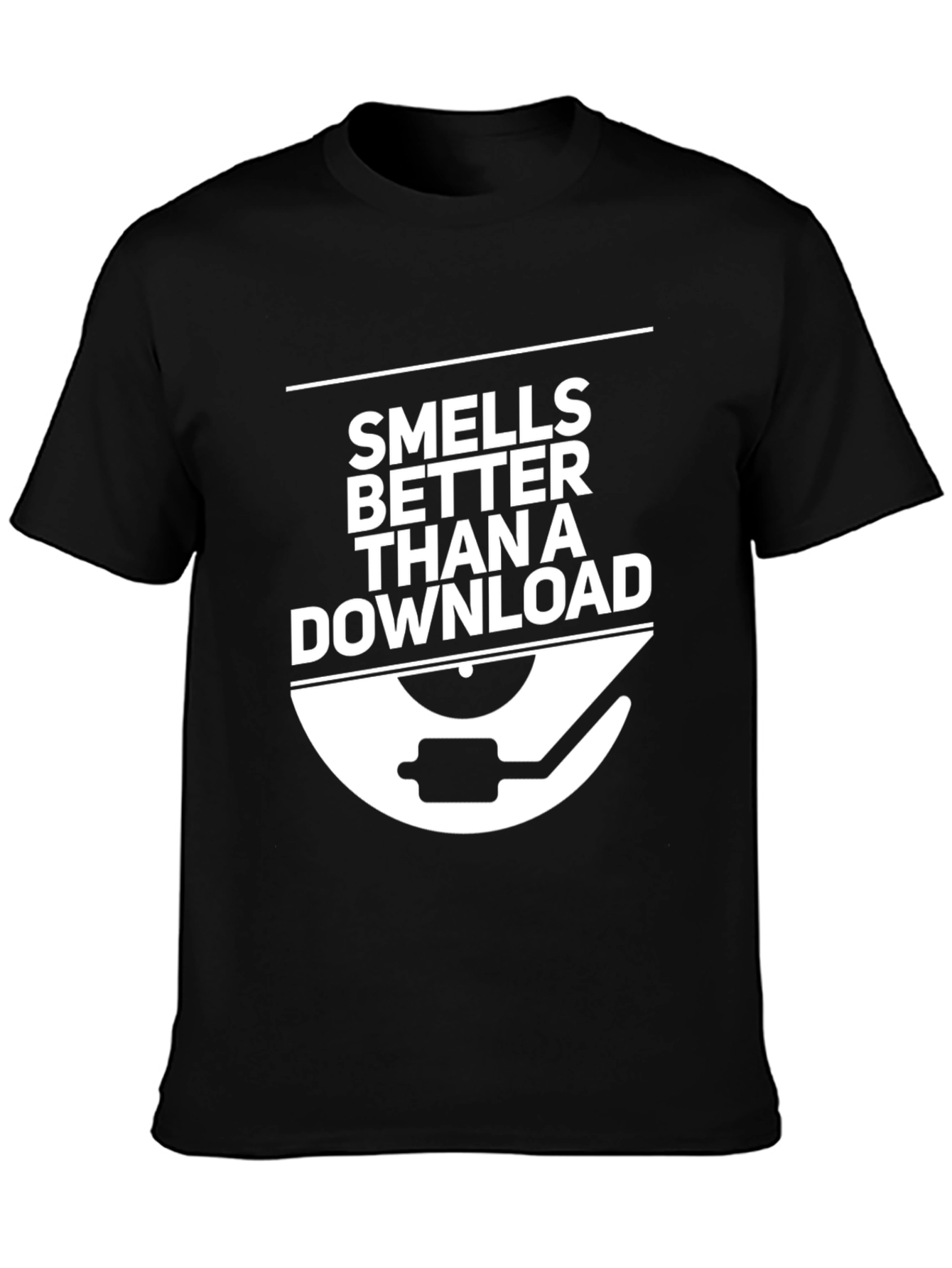 Smells Better Than a Download - Black Graphic Tee