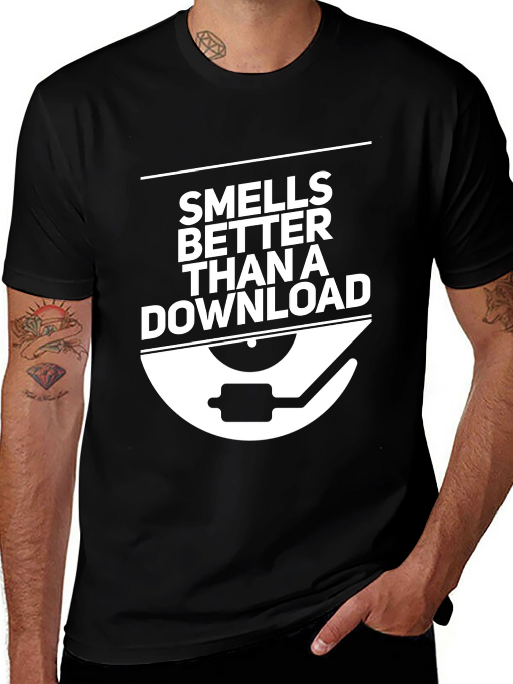 Smells Better Than a Download - Black Graphic Tee