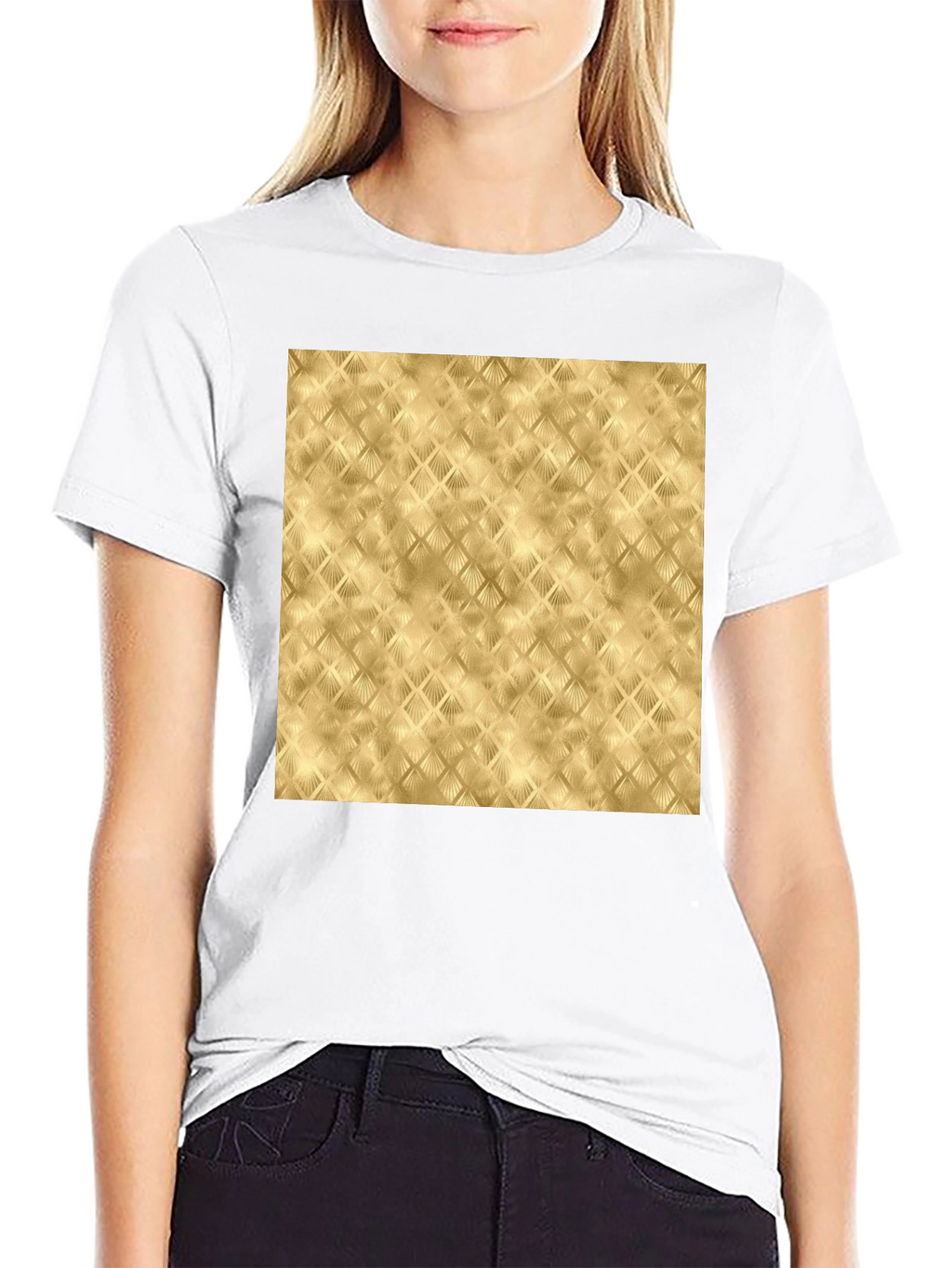 Stylish Gold Pattern Tee