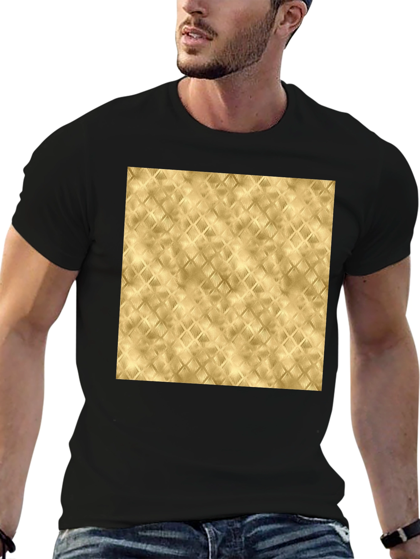 Stylish Gold Pattern Tee