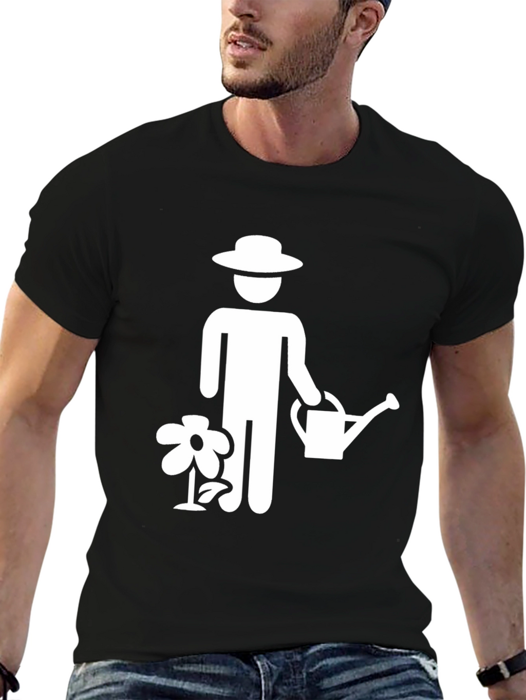 Gardener Graphic Tee - Black Cotton T-Shirt