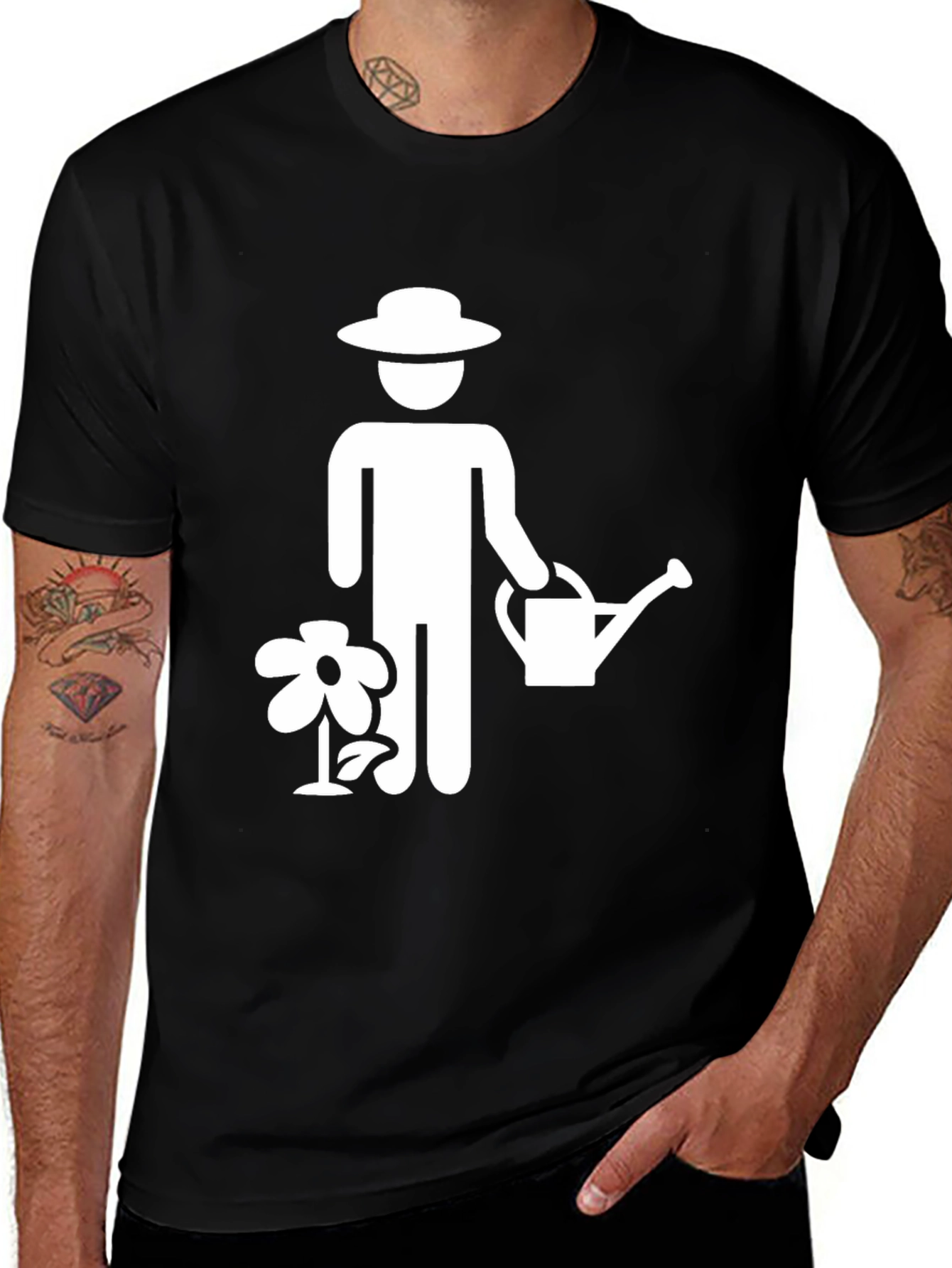 Gardener Graphic Tee - Black Cotton T-Shirt