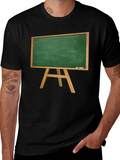 Novelty Chalkboard Graphic Tee - Black